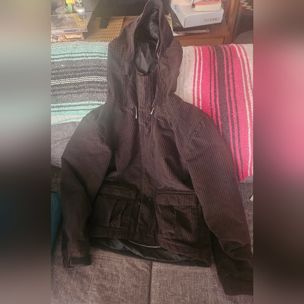 The North Face Black Womens Prodigy Size M Black Corduroy Jacket. 20ptp
